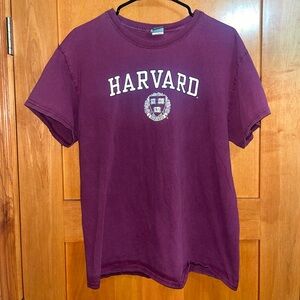 Ivy Sport Harvard Short Sleeve T-Shirt  Unisex Burgundy Large